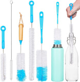 SISXSO Bottle Brush Cleaner Pack - Set of 5 Bottle Brushes for Cleaning  Bottles, Water Bottles, Tumblers, Wine Decanters, Flask, Bong, Vase Cleaner - One Straw Cleaner Brush