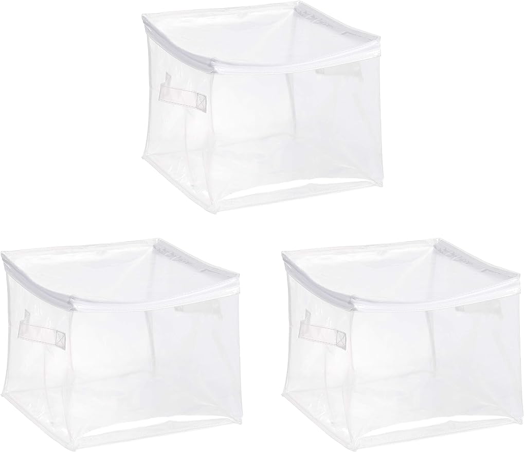 SISXSO Clear Zippered Organizers, 3-Pack