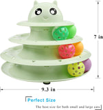 Brinquedo para gatos, rolo giratório de 3 níveis, bolas com seis bolas coloridas, exercício físico mental e interativo para gatinhos, quebra-cabeças para gatinhos. 