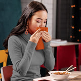 Guardanapos de pano laranja de cozinha [pacote com 12, 18 x 18 polegadas] Guardanapos de mesa laváveis ​​e reutilizáveis ​​de mistura de algodão para hotel, almoço, restaurante, casamentos, eventos e festas 