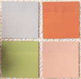 Notas adesivas transparentes, conjunto de 4 blocos de 3''x3” guias adesivas transparentes, marcadores de página translúcidos, acessórios para planejador 