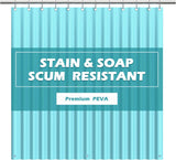 SISXSO Paradigms Interiors Clear Shower Curtain Liner Light Weight PEVA, Shower Liner 72x72 Inches, Waterproof, No Chemical Smell with 12 Rust Proof Metal Grommets Holes for Bathroom Shower Curtain