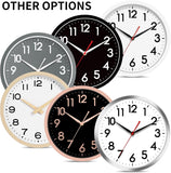 SISXSO Wall Clock 10 Inch Silent Non-Ticking Modern Clocks Battery Operated - Analog Small Classic for Office, Home, Bathroom, Kitchen, Bedroom, School, Living Room(Black)