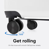 SISXSO 3-Piece Luggage Set, 20/24/28 Inch Hardside Suitcases with Spinner Wheels, Lightweight ABS Hard Shell Travel Luggage, TSA Approved Lock, Expandable Carry-On & Checked Luggage–White