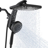 SISXSO High Pressure Rain Shower Head: Upgrade Shower Heads with Handheld Spray Combo with Fixed Showerhead and 10 Sprays Handheld Shower Head, Detachable Showerheads Built-in Magnetic Docking and Power Jets