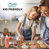 Frascos de 4 onças com tampa de ponta vermelha (pacote com 8), sem BPA e sem látex, mini-frascos de qualidade alimentar (120 ml) - para artes e ofícios, cola, glacê, grelhador, molhos, temperos, condimentos, decoração de bolos 