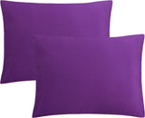 SISXSO Microfiber Pillow Cases Queen Size Set of 2, Soft Pillowcases with Envelope Closure, Wrinkle Resistant Pillow Covers, 20x30, Black