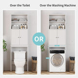 SISXSO Shintenchi Over the Toilet Storage Cabinet, Bathroom Shelf, White