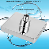 SISXSO Shower Head, Square High Pressure Rain Showerhead, Premium Quality Luxury Design, Easy Clean Adjustable Replacement for Your Bathroom Shower Heads (Polished Chrome, 6 Inch)