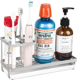 SISXSO Paradigms Interiors Toothbrush Holders for Bathrooms, Carbon Steel Tooth Brushing Holder Electric Toothbrush and Toothpaste Organizer Bathroom Accessories for Countertop, Shower, Sink - Matte Black