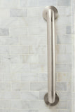 SISXSO Moen Home Care Bathroom Safety 18 Inch Stainless Steel Handicap Grab Bar for Bathtub and Shower, Slip Resistant Finish, Elderly Assistance Product, Polished Brass, R8918P