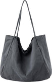 SISXSO Canvas Tote Bag for Women Large Hobo Shoulder Bag for Work Travel Casual Message Bag Tote Purse handbags