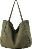 SISXSO Canvas Tote Bag for Women Large Hobo Shoulder Bag for Work Travel Casual Message Bag Tote Purse handbags