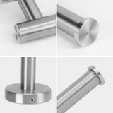 SISXSO NearMoon Bathroom Toilet Paper Holder, Premium SUS304 Stainless Steel Rustproof Wall Mounted Toilet Roll Holder for Bathroom, Kitchen (1 Pack, Brushed Nickel)