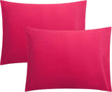 SISXSO Microfiber Pillow Cases Queen Size Set of 2, Soft Pillowcases with Envelope Closure, Wrinkle Resistant Pillow Covers, 20x30, Black