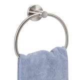 SISXSO Towel Ring for Bathroom, 304 Stainless Steel Hand Towel Holder, Heavy Duty Towel Hanger for Bath, Kitchen, Hotel (2.3″ Screw-Mounted Base, Brushed Nickel)