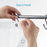 SISXSO Paradigms Interiors Clear Shower Curtain Liner Light Weight PEVA, Shower Liner 72x72 Inches, Waterproof, No Chemical Smell with 12 Rust Proof Metal Grommets Holes for Bathroom Shower Curtain