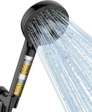 SISXSO 6-Setting Shower Head with Handheld, JDO High Pressure Hand held Shower Head, 4.7 Inch Chrome Detachable Showerhead Set with 59 Inch Stainless Steel Hose and Adjustable Showerhead Holder