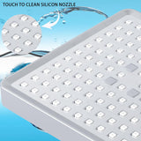 SISXSO Shower Head, Square High Pressure Rain Showerhead, Premium Quality Luxury Design, Easy Clean Adjustable Replacement for Your Bathroom Shower Heads (Polished Chrome, 6 Inch)