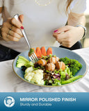 SISXSO 20 Piece Silverware Set, Food-Grade Stainless Steel Flatware Sets for 4 Mirror Polished Cutlery Utensil Sets Include Dinner Knives Spoons and Forks Set Dishwasher Safe for Home Restaurant