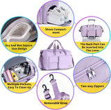 SISXSO Women's Gym Duffle Bag with Shoes Compartment, 37L Capacity, Ideal for Travel, Gym, Sports, Duffel, Weekender