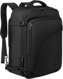 SISXSO Carry on Backpack, Extra Large Travel Backpack Expandable Airplane Approved Weekender Bag for Men and Women, Water Resistant Lightweight Daypack for Flight 40L, Black