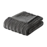 SISXSO Madison Park Duke Faux Fur Throw Blanket for Sofa, 50 x 60", Brown