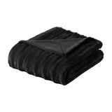 SISXSO Madison Park Duke Faux Fur Throw Blanket for Sofa, 50 x 60", Brown