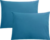 SISXSO Microfiber Pillow Cases Queen Size Set of 2, Soft Pillowcases with Envelope Closure, Wrinkle Resistant Pillow Covers, 20x30, Black