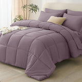 SISXSO Queen Comforter Set Black - 7 Pieces Bed in a Bag Queen, All Season Soft Bedding Set, Oeko-Tex Certified Bed Set with Down Alternative Comforter, Sheets, Pillowcases & Pillow Shams