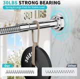 SISXSO Shower Curtain Rod 34-80 Inches Never Rust Stainless Steel Tension Curtain Rod Adjustable Shower Rod Spring Tension Non-Slip No Drilling Shower Rods for Bathroom Window