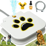 SISXSO Dog Water Fountain Outdoor Drinking Water Toy for Large Dogs, Paw Activated Water Fountain, Dog Sprinkler Step On, Fun Dog Toys，Includes 304 Stainless Steel Dog Hose