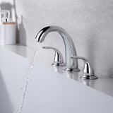 SISXSO SUMERAIN 2 Handle Widespread Roman Tub Faucet, Chrome Finish