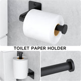 SISXSO Black Bathroom Accessories Set, 4-Piece Bathroom Hardware Set