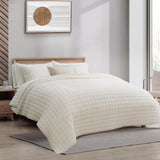 SISXSO Luxury Velvet Quilt Set King Size Bedding Sets, Ultra Soft Velvet Comforter Set, Lightweight Channel Box Stitch Oversized Bedspread Coverlet for All Season, with 2 Shams, Beige