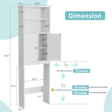 SISXSO Shintenchi Over the Toilet Storage Cabinet, Bathroom Shelf, White