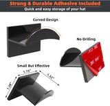 SISXSO 10 PCS Adhesive Hat Hooks for Wall, Strong Hold Hat Hangers, Minimalist Hat Rack Design, No Drilling, Hat Hooks for Baseball Caps, Hat Holder Organizer for Wall, Door, Closet, Office, Bedroom