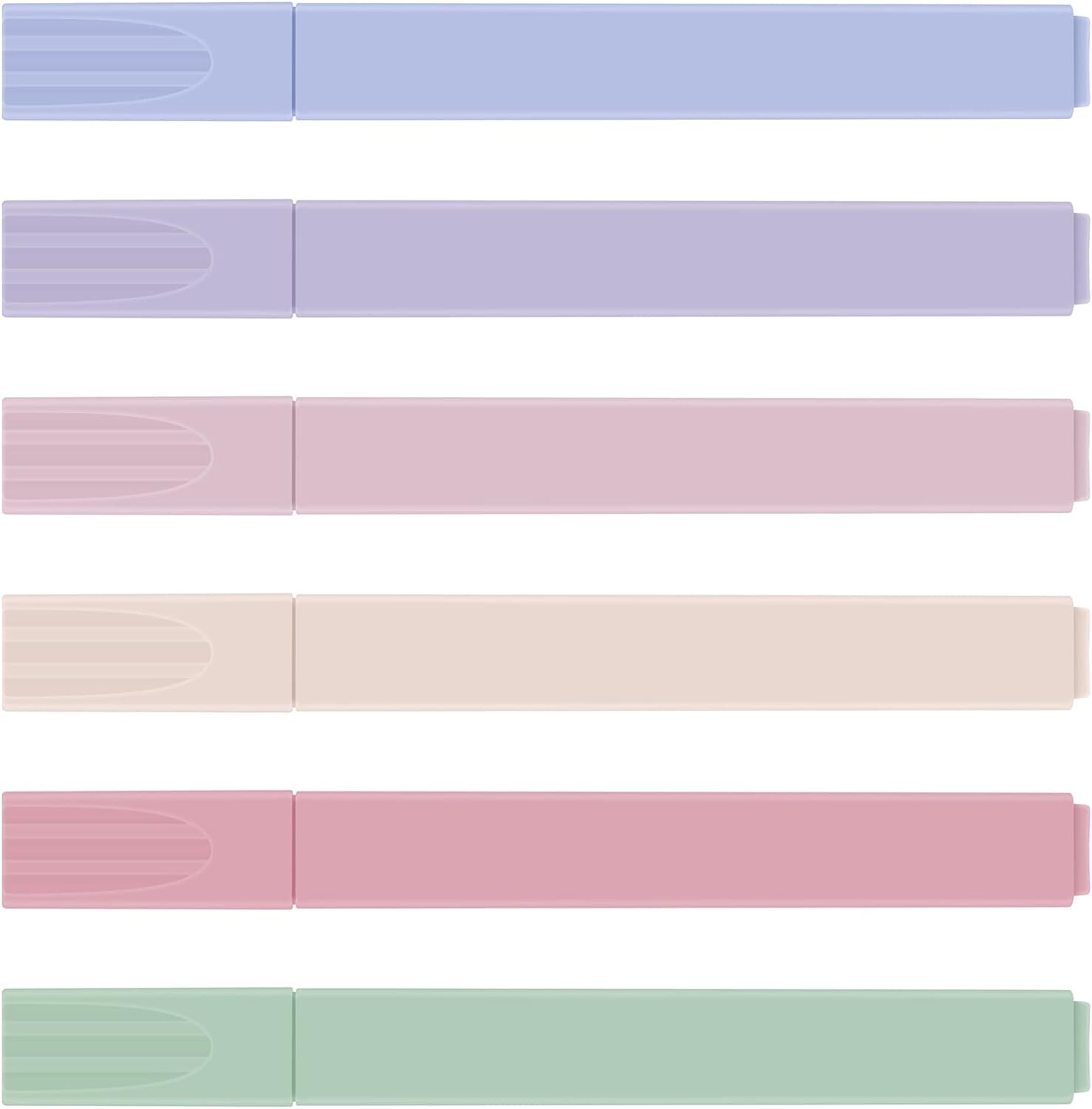 SISXSO Highlighters Pen, Assorted Pastel Colors Chisel Tip, Aesthetic Highlighter Marker Set, Water Based, No Bleed for Journal Planner Notes Adults s Students Office School Supplies(6 Cool Color)