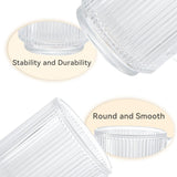 SISXSO [6 PACK, 12 OZ] Premium Glass Coffee Mugs with Handle, Classic Vertical Stripes Tea Cup,Transparent Tea Glasses for Hot/Cold Beverages.