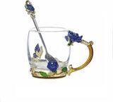 SISXSO Gifts for Mom Women Mothers Day Flower Cups Tea Mug With Tea Spoon Valentines Day Christmas Gift Coffee, Tea, Juice, Beer, Milk Hot And Cold Drinks Use Gift Package.