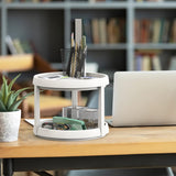 Organizador de especiarias Lazy Susan com plataforma giratória de 2 níveis 