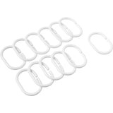 Forro de cortina de chuveiro PEVA calibre 8 resistente à água com ímãs inferiores e ganchos de plástico, 72"L x 72"W, branco 