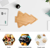 Bandeja de aperitivo de madeira em forma de árvore de natal bandeja de servir sushi prato de sashimi japonês lanche sobremesa prato de doces para restaurante casa (11"x7,86") 