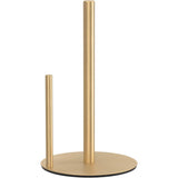 Porta-toalhas de papel preto, porta-rolos de cozinha, aço inoxidável premium, dispensador de bancada com operação com uma mão e base ponderada 