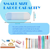 Estojo para lápis, bolsa de silicone colorida à prova d'água para lápis, estética, leve e portátil, bolsa para caneta, material de escritório pequeno e elegante para adultos, mulheres e homens (azul) 
