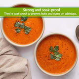 Tigelas de papel fundas de 32 onças, tigelas de sopa descartáveis, tigelas compostáveis ​​resistentes e descartáveis, tigelas biodegradáveis ​​de bagaço de cana-de-açúcar ecológicas para sopa, salada, sobremesa, sorvete [pacote com 50] 