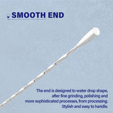 SISXSO Bar Spoon Cocktail Mixing Stirrers for Drink, Stainless Steel 12 Inches Long Handle, Silver 2 Pieces