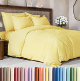 SISXSO Duvet Cover Queen Size Set - Extra Soft Queen Size Duvet Cover 90 x 90 with 2 Pillow Shams - Hotel Luxury Easy Care and Fade Free w/Zipper Closures & Ties - Comfy Breathable Bedding Set (Navy Blue)
