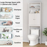 SISXSO Shintenchi Over the Toilet Storage Cabinet, Bathroom Shelf, White