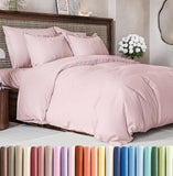 SISXSO Duvet Cover Queen Size Set - Extra Soft Queen Size Duvet Cover 90 x 90 with 2 Pillow Shams - Hotel Luxury Easy Care and Fade Free w/Zipper Closures & Ties - Comfy Breathable Bedding Set (Navy Blue)